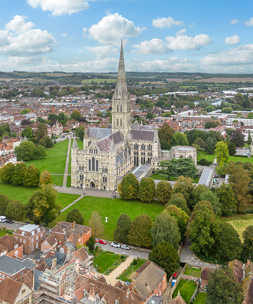 Salisbury Cathedral near Primary School Pitton & Farley